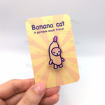 Load image into Gallery viewer, Banana Cat Pin - Snack Cats Collection
