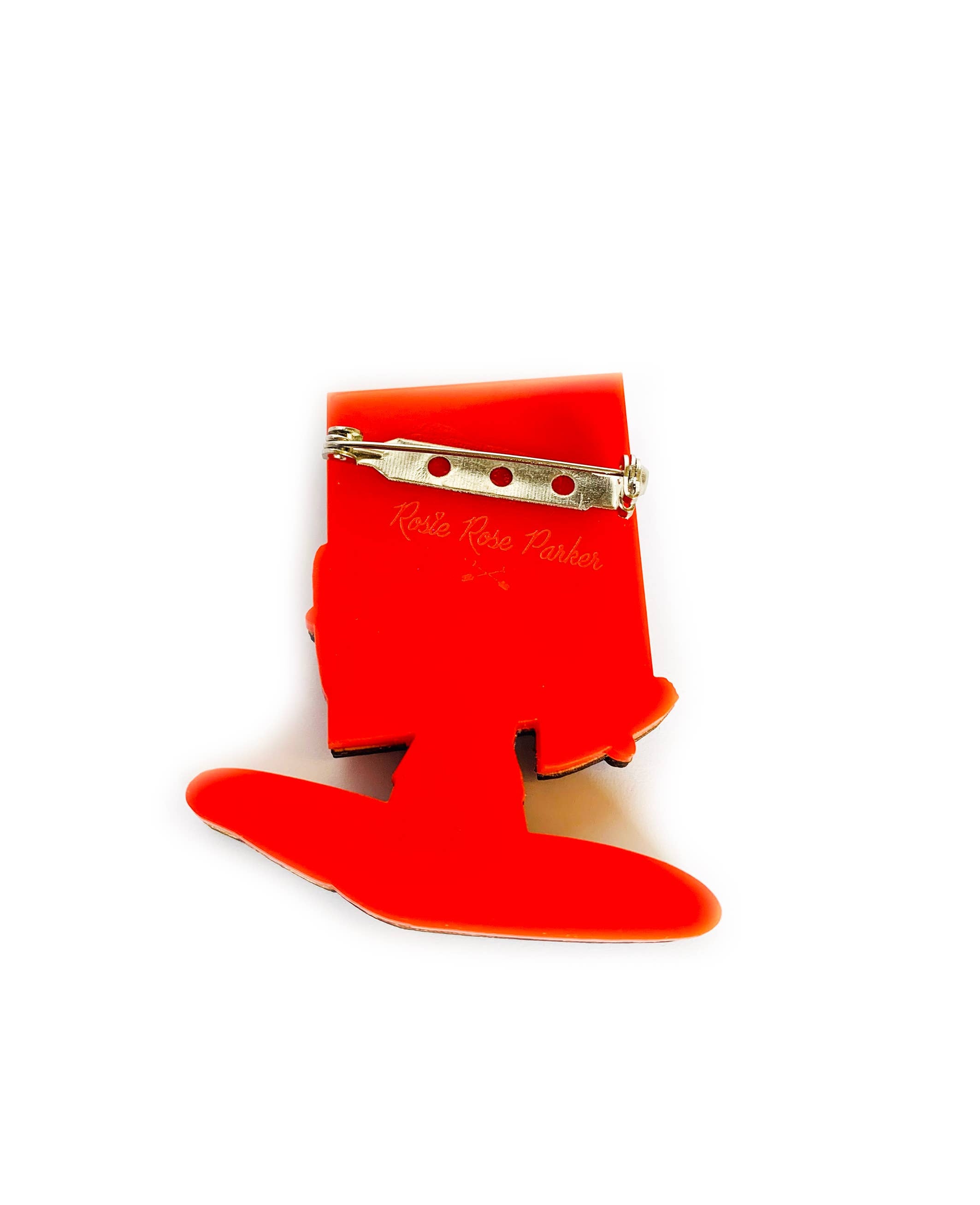 French mime girl paris quirky unusual brooch by Rosie Rose Parker