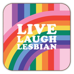 Load image into Gallery viewer, Coasters &#39;Live Laugh Lesbian Giftware&#39;: Cork
