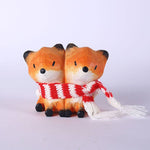 Laden Sie das Bild in den Galerie-Viewer, Gohobi Handcrafted Wooden Foxes Ornament
