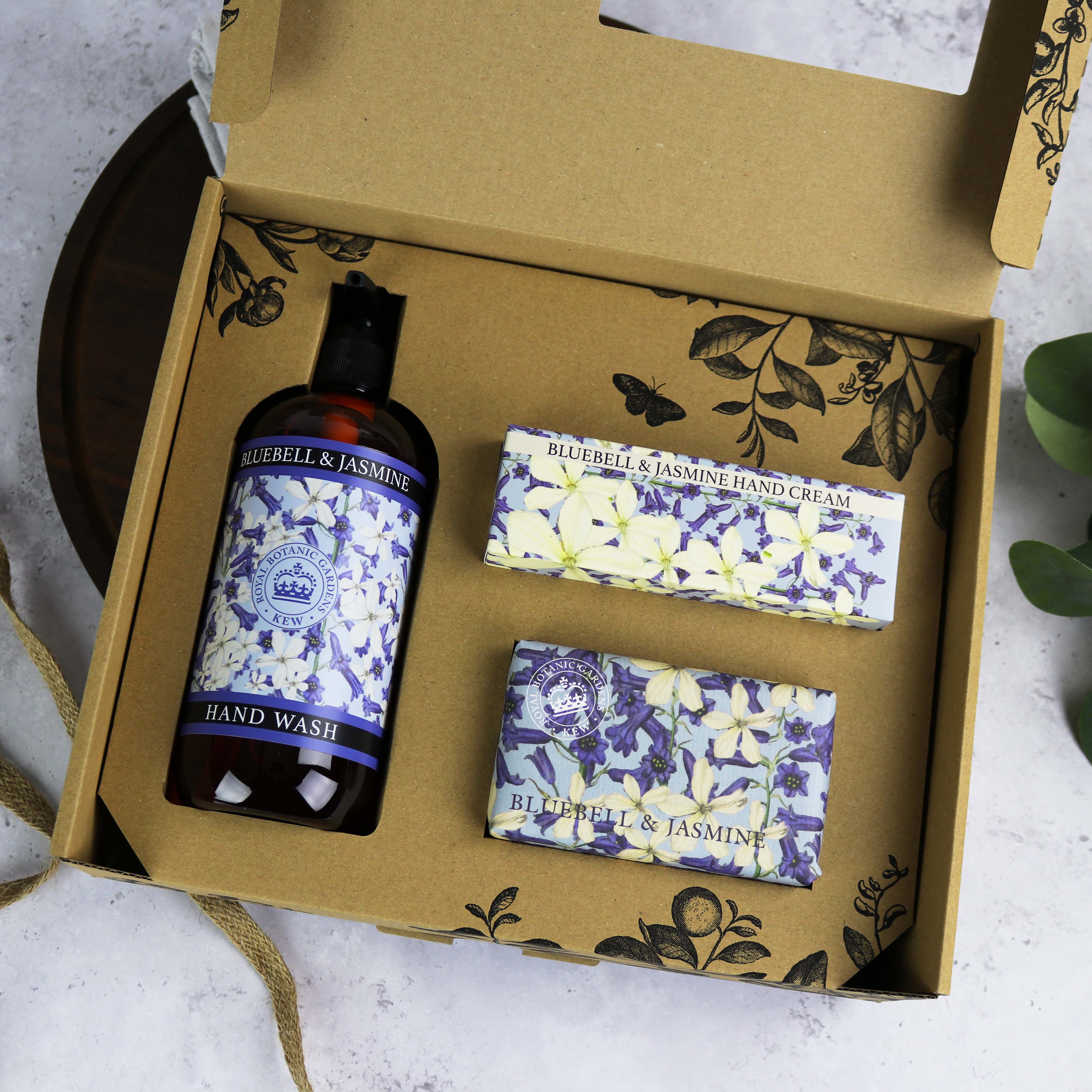 Kew Gardens Bluebell & Jasmine Essential Hand Care Gift Box