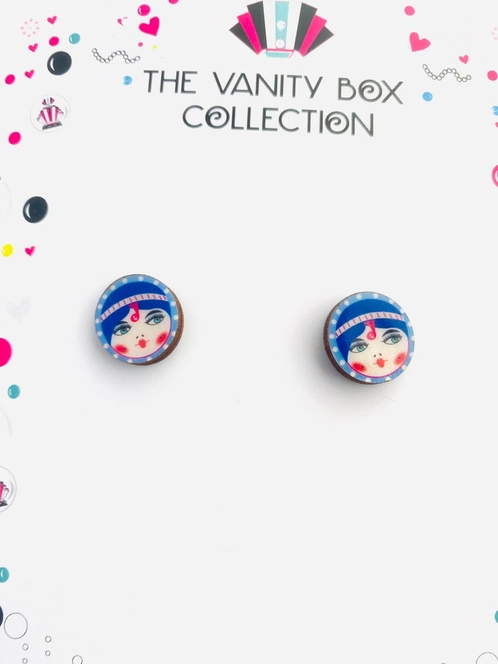 Retro funky fun women stud earrings by Rosie Rose Parker