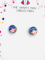 Carica l&#39;immagine nel visualizzatore di Gallery, Retro funky fun women stud earrings by Rosie Rose Parker
