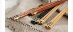 Laden Sie das Bild in den Galerie-Viewer, Gohobi 5 pairs of Japanese Wood chopsticks - Hexagon end style
