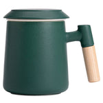 画像をギャラリービューアに読み込む, Gohobi Colourful Tea Cup With Infuser: Dark Green
