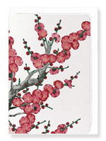 Laden Sie das Bild in den Galerie-Viewer, RED PLUM BLOSSOM: Japanese Greeting Card
