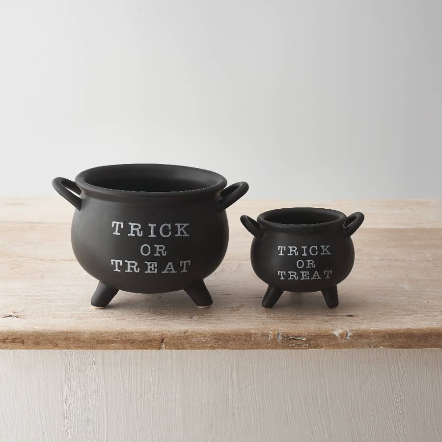 Trick or Treat Halloween Cauldron, 17.5cm