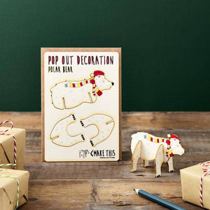 Pop Out Polar Bear Christmas Card