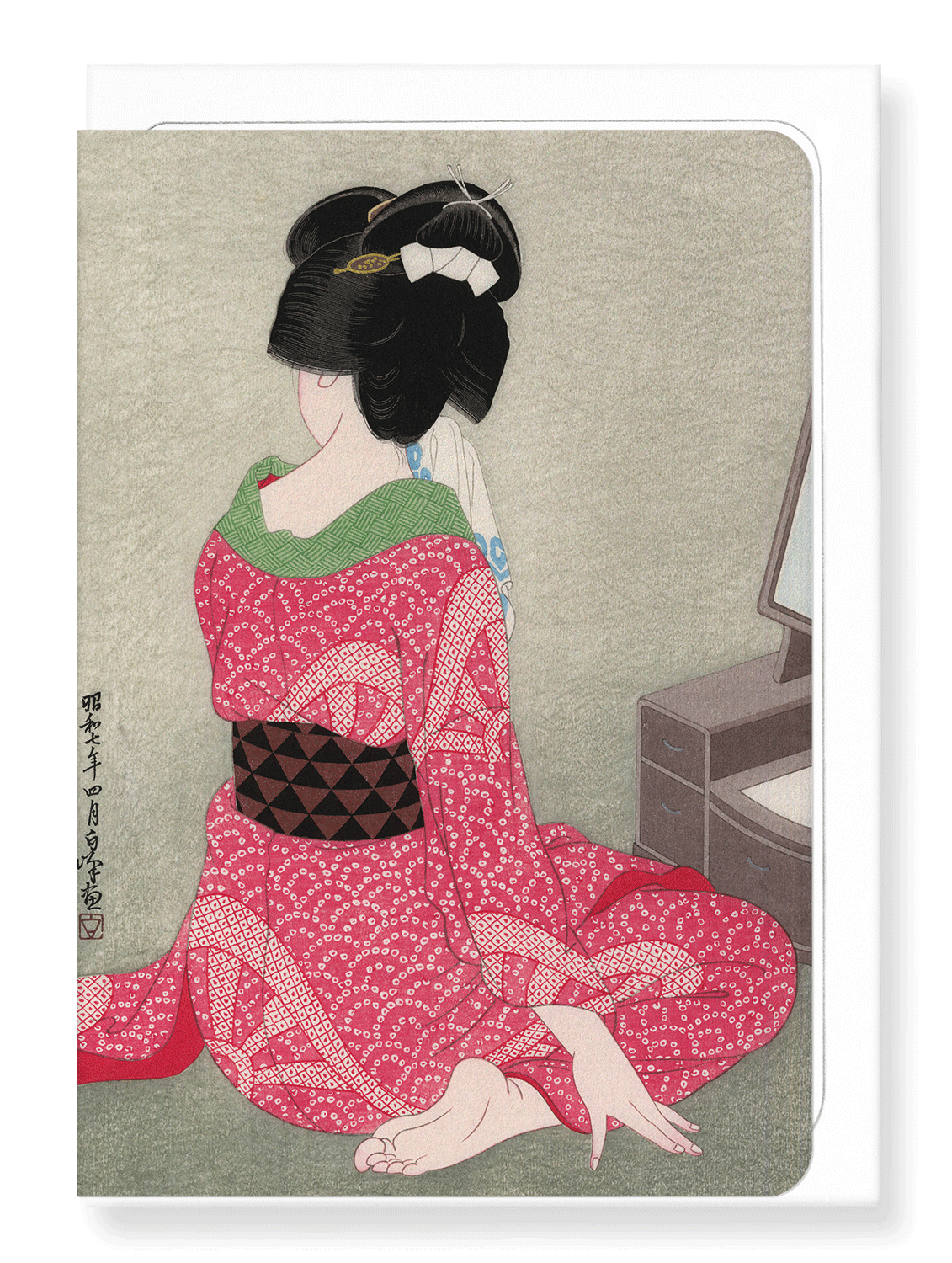 BEAUTY AND MIRROR: Japanese Greeting Card