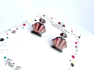 Art deco modern retro vintage quirky perfume stud earrings by Rosie Rose Parker